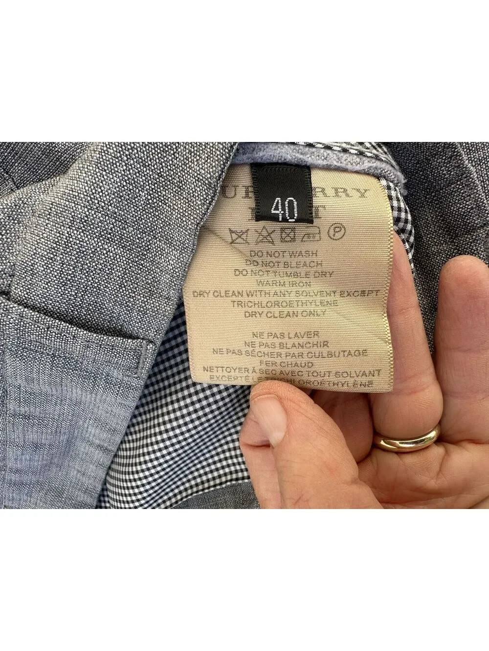 Burberry Prorsum Gray Linen Blend Pants 40